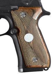 Beretta 92 96 92FS Wood Grips Set Rosewood Handgun Grip w/ Screws & Medallion