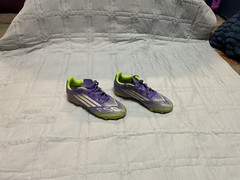 Adidas F50 Club Youth Firm Ground/Multi Ground Soccer Cleats – Purple Rush/Cloud