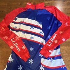 L.L.Bean VOmax Cross Country Ski Racing Jersey Women’s L Red White Blue