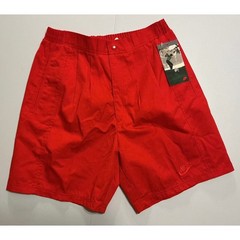 VTG Y2K Nike Golf Mens Red Pleated Elastic Waist Shorts 1AG165 Size Medium NWT