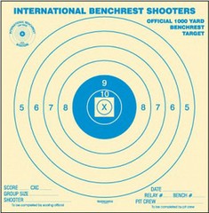 (4) IBS 1000 Yard BR Bench Rest Target, Printed in Blue, 42″ x 42″, folded