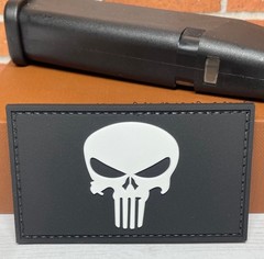 Punisher PVC Patch – Tactical Morale Skull Patch – Punisher Patch Hook Backed