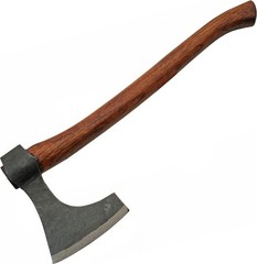 Viking Bearded Axe Hatchet 17in Carbon Steel Blade Hand Forged Wood Handle