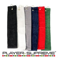 Player Supreme Signature Tri-Fold Cotton Terry Golf Sports Utility Towel 16″X24″