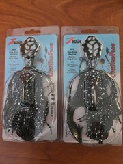 Lot Of 2. Blk/Grn Glitter/wht. Z-Man Chatter Frog 8/0 Big Fish Series 1oz