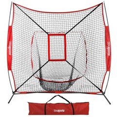 7’×7′ Baseball & Softball Practice Net Strike Zone Training Aid W/ Carry Bag
