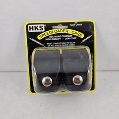 HKS Double Revolver Speedloader Case Pouch Hytrel Black Large 203