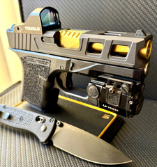 Glock 26 Gen 3 Slide w/ Red Dot Sight Complete G26 Optics Cut Upper +FREE KNIFE