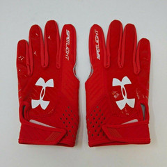 UnderArmour Spotlight Football Gloves Adjustable Wrist Strap Red/White Men’s XXL