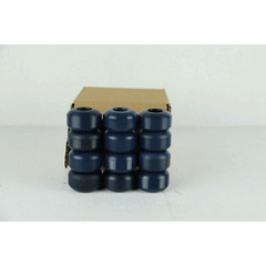 Blemished Box of 50mm Blank Blue Skateboard Wheels – 12 Wheels in Box
