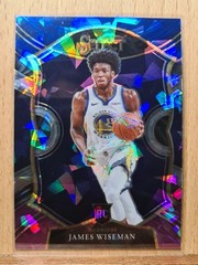 James Wiseman #62 2020-21 Select Blue Purple Cracked Ice PRIZM Rookie A0227A