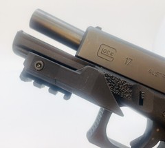 Ambidextrous Thumb Rest for Pistol Recoil Control w/ACCESSORY RAIL!