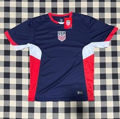 New United States Soccer Federation USA Adult Soccer Game Day Shirt – Navy – XL