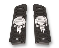 1911 FULL SIZE Grips Government Commander “Punisher» BLACK FINISH