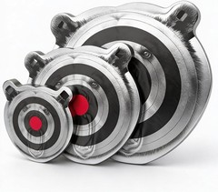 3piece AR500 Steel Target set 1/2″ Thick Metal Gong Target Bear Head Shooting