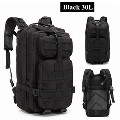 30L Outdoor Military Black Tactical Rucksack Backpack Camping Hiking Travel Bag