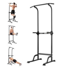Power Tower Pull Up Bar Station 330 LBS Multi-Function Dip Station for Home Gym