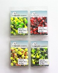 25 NEW 3/8 oz Round Jigheads Jigs Barb Two-tone Seasky Fishing Lures jig heads