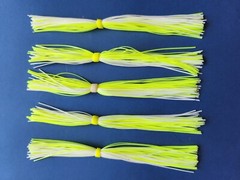 5 Chart /White 5- 9392 silicone skirt replacement material Tab Spinner bait jig
