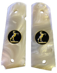 1911 Colt & Clones CUSTOM GUN GRIPS Trophy Horse Pearl