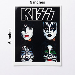 Kiss Band Sticker | 5 inches x 6 inches | American Rock Band New York City
