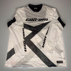 ✨Kappa Kombat Racing Jersey Men XXL White Can-Am Long Sleeve Mesh Shirt✨