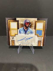 2025 Topps Museum Baseball Signature Swatches Quad Relic Junior Caminero /99