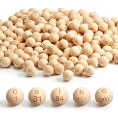 Bolas de bingo, repuesto de madera maciza para juegos de bingo en fiestas.