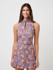 Travis Mathew Women’s Sunfire Golf Zip Tank Persian Red Multi $109 M L