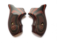 Kimber K6 Wood Revolver Grips Black Red K6s NOT FOR DASA ALTAMONT USA MADE