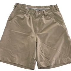 Under Armour Golf Shorts Mens 32 Tan Khaki Performance Flat Front Logo