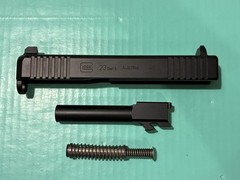 USED OEM GLOCK 23 GEN 5 SLIDE BARREL FIRING PIN SIGHTS BLACK FRONT SERRATIONS 40