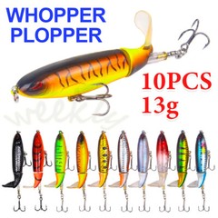 Whopper Plopper Topwater Floating Fishing Lures Rotating Tail Baits Bass Tackle