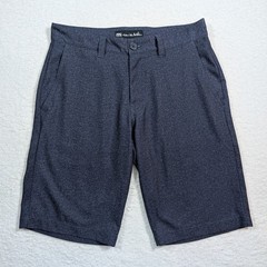 Travis Mathew Golf Shorts Mens 30×11 Heathered Navy Blue Panama Performance