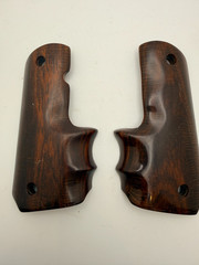 Vintage American Gripcraft Target Grip Colt 1911 finger grooves wood mahogany