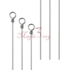 30/100pcs Spinner Shaft Stainless Steel Looped Wire Lure Making Saltwater .031″