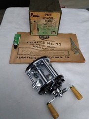 VINTAGE (PENN) MONOFIL 109-MF with ORIGINAL BOX, CATALOG, ACCESSORIES/ SEE…