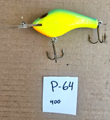 Vintage Poes Wooden, Cedar – 400 Crankbait – 1 Bait = POES – # P-64