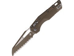 Microtech MSI Pocket Knife 3.88″ Fully Serrated Sheepsfoot Bohler M390MK Flat