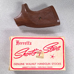 Herrett’s Shooting Stars Checkered Walnut Grips Colt Mark III R-C-III NOS