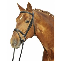 HKM Jana Leather English Bridle with Fancy Stitching – Black or Brown