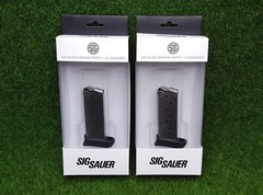 Lot of (2) Sig Sauer MAG-938-9-7 SIGTac P938 Magazine 9mm 7 Rounds w Finger Rest