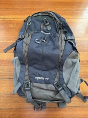 40L Hiking Backpack Navy & Gray Fengdong Camping Lightweight Water Resistant