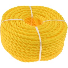3/8 100ft Yellow Twisted Poly Floatable Rope-Corrosion Resistant UV Resistant