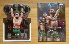1x 2022-Panini Crown Royale + 1x Topps Gold Label Conor McGregor raw cards.NM/MT