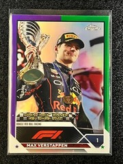 2023 Topps Chrome Formula 1 F1 #165 Max Verstappen Purple Green Refractor
