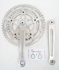 Stronglight Road Bike Double Crank Set 52/38 France 14 x 125 Modele Depose 170mm