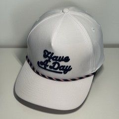 Breezy Golf Have A Day Rope Snapback Hat Cap – White