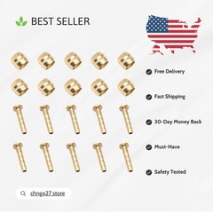 10 Brass Bicycle Brake Olives & Barbs for BH59 Hydraulic Disc Hoses – Leak-Fr…