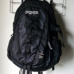 JanSport Tulare 33 Black 33L Laptop Hiking Travel Backpack Daypack